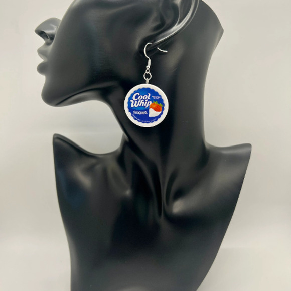 Cool Whip Earrings - Whipped Cream Earrings - Mini Brands Earrings - Food Earrin - Picture 4 of 9